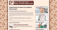 Desktop Screenshot of easyhealthideas.com